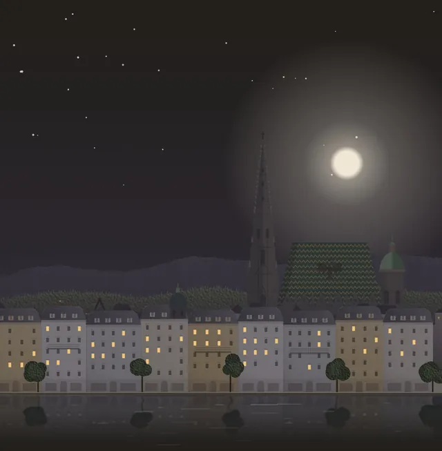 Illustration von Wien mit Stephansdom