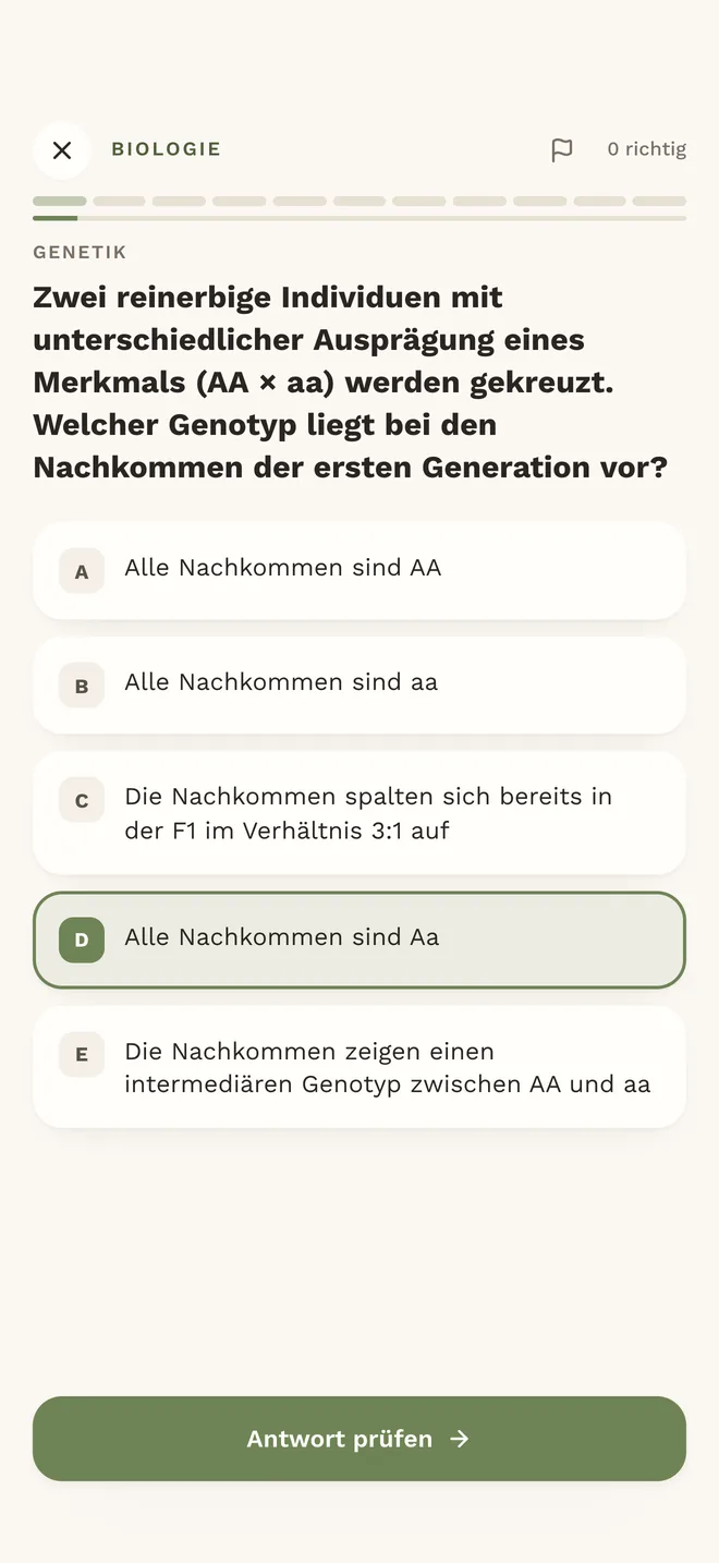 Die Tagesdosis in der App MedAT ONE